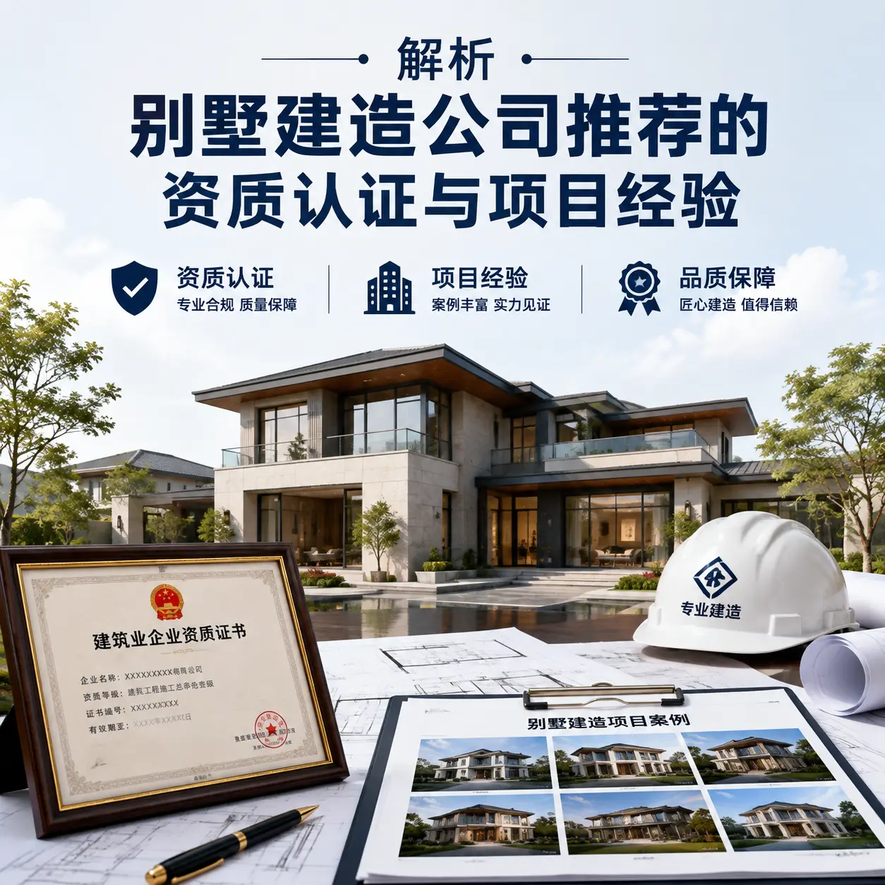 解析 赤水 别墅建造公司推荐的资质认证与项目经验