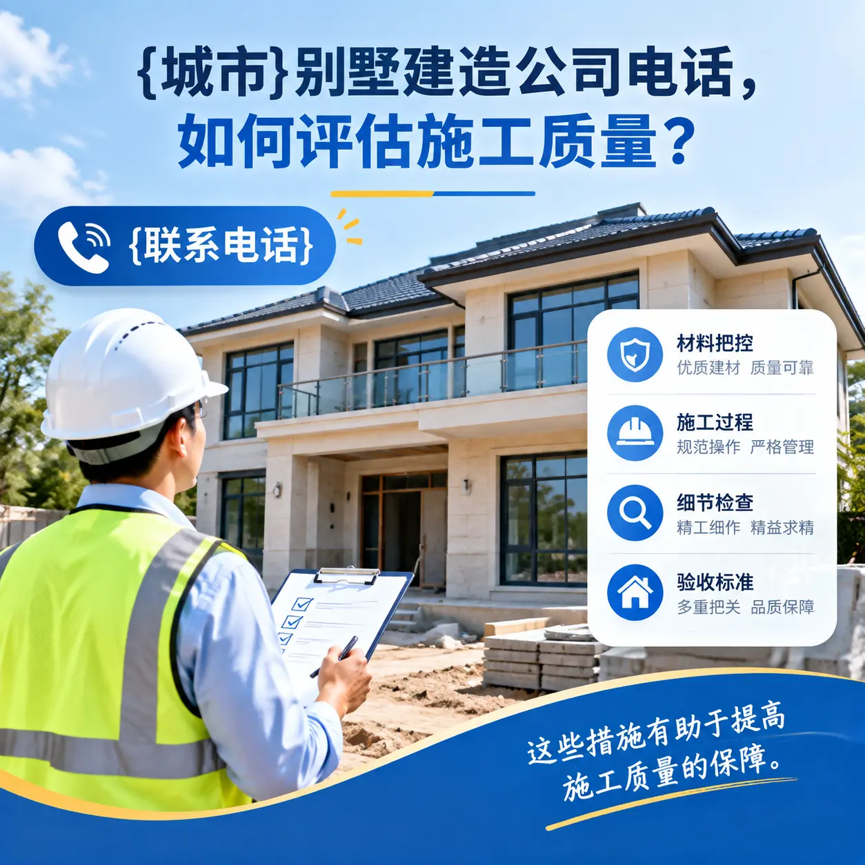 赤水别墅建造公司电话,如何评估施工质量?