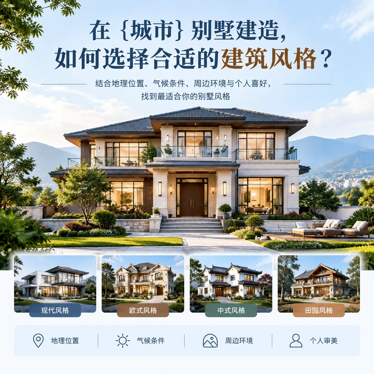 在 赤水 别墅建造，如何选择合适的建筑风格？